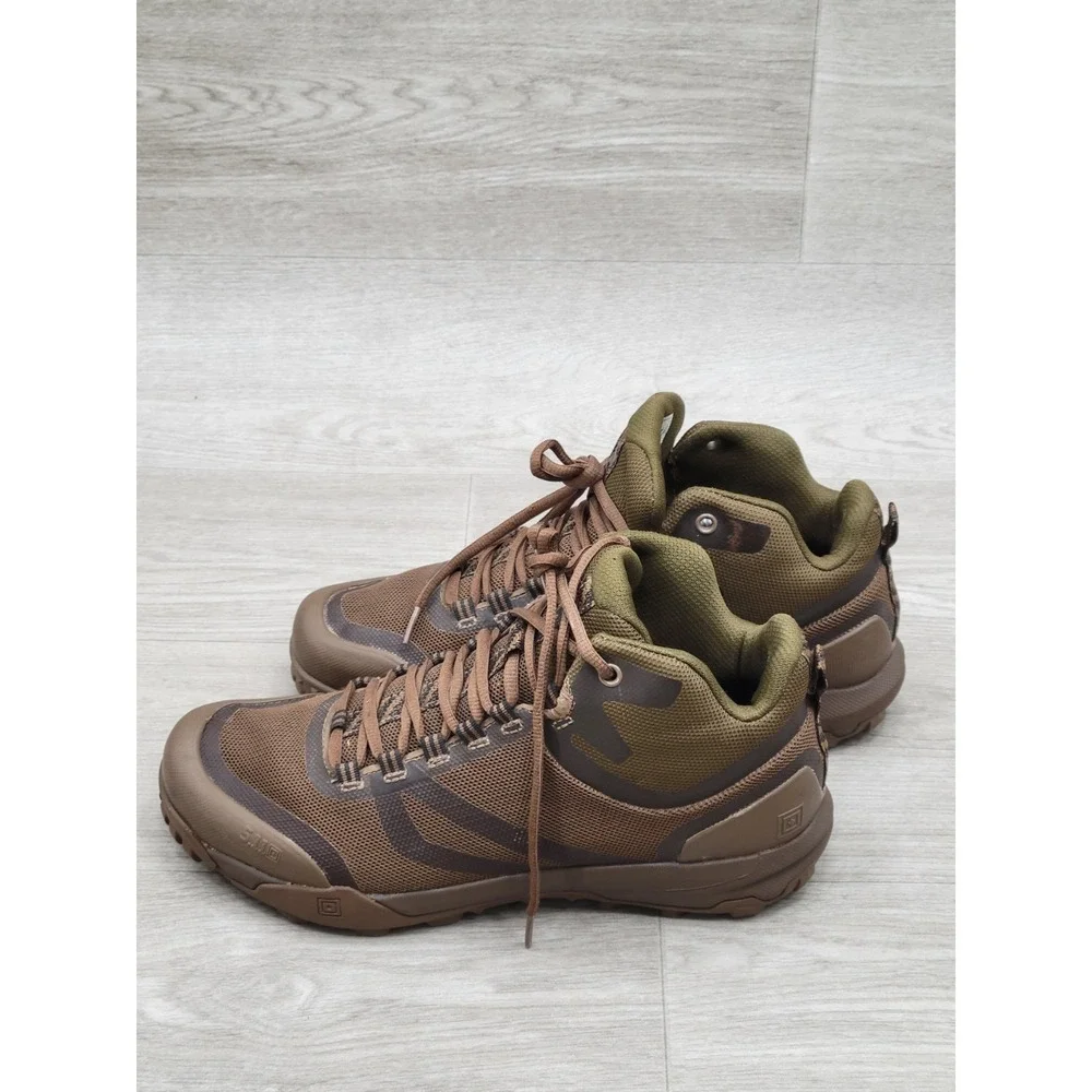 5.11 Tactical A/T Mid Boots Men's Size 10 Dark Coyote Hiking Outdoor Shoes